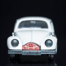 From the Carface collection. Volkswagon 1600 Saloon, Matchbox Series No. 15. A color photograph by Jeff Kauffman of a vintage matchbox car. ©Jeff Kauffman